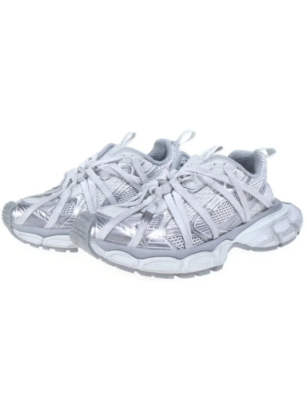 Balenciaga Lace Matelasse Low Cut Sneakers Gray
